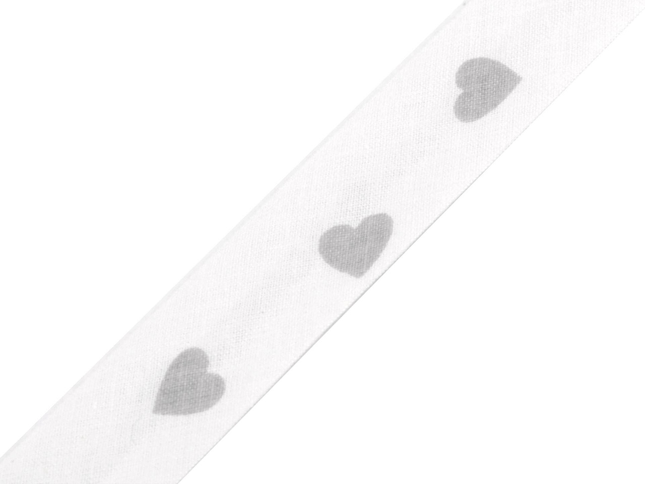 Cotton bias tape 20 mm wide ironed, white, 14 m