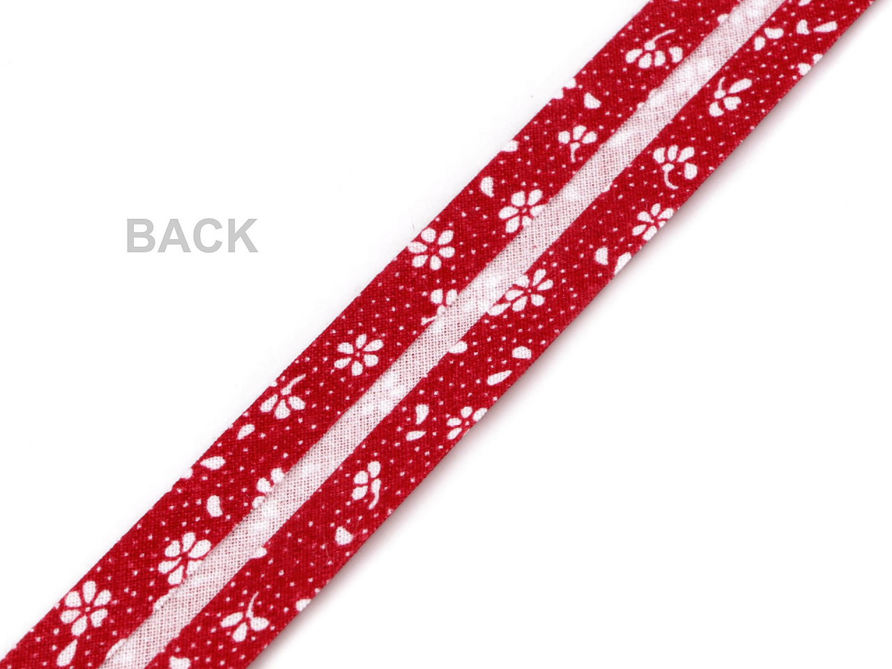 Šikmý proužek bavlněný vzorovaný šíře 20 mm zažehlený, střední, 920223/1 krémová světlá