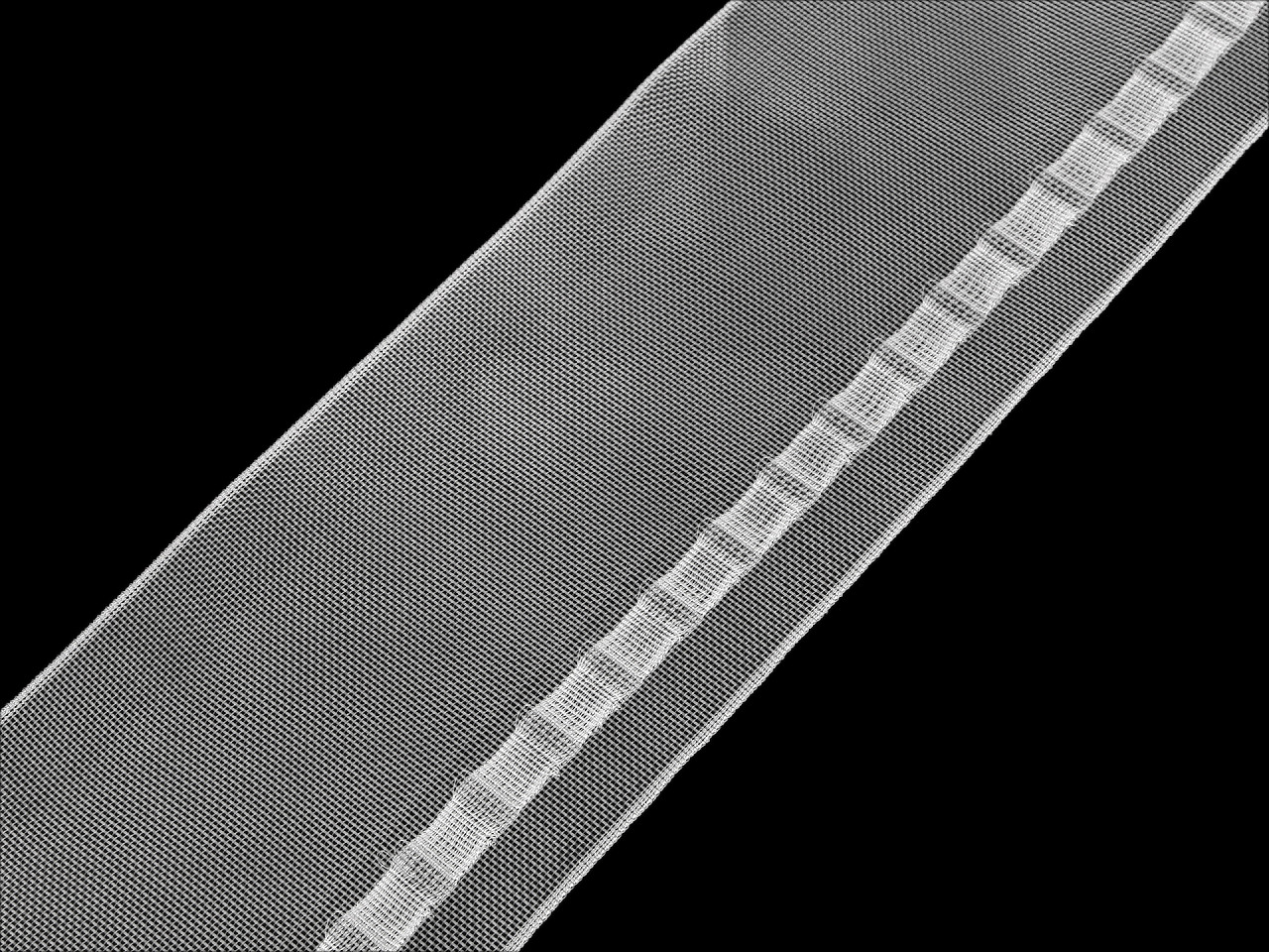 Záclonovka šíře 10 cm s poutky, střední, transparent