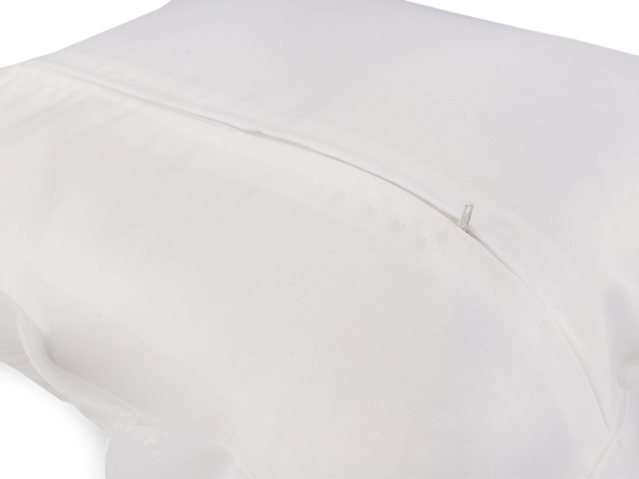 Povlak na polštář vyšívaný 45x45 cm, střední, 3 bílá béžová světlá