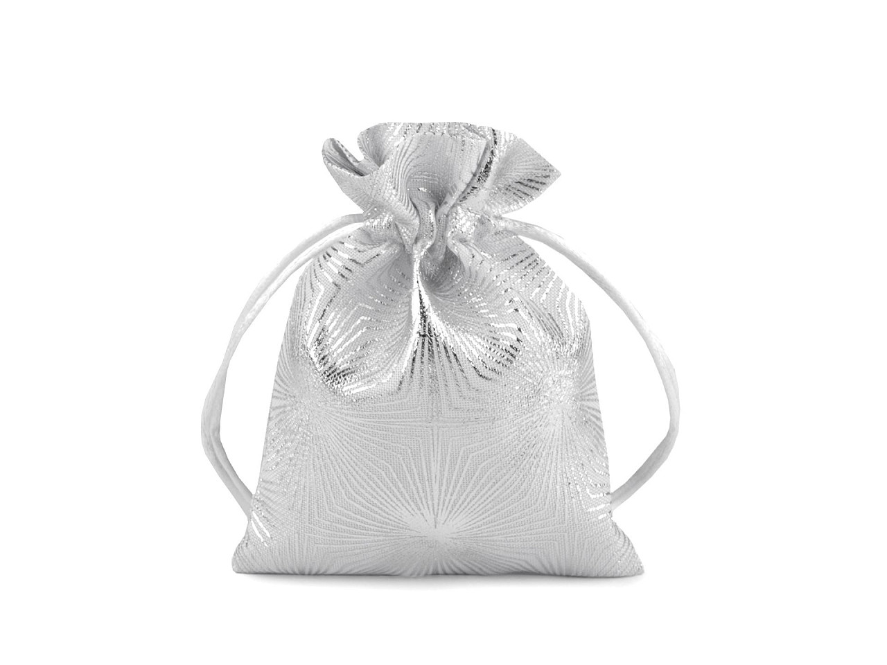 Dárkový pytlík metalický vzor 10x13 cm, střední, 2 zlatá