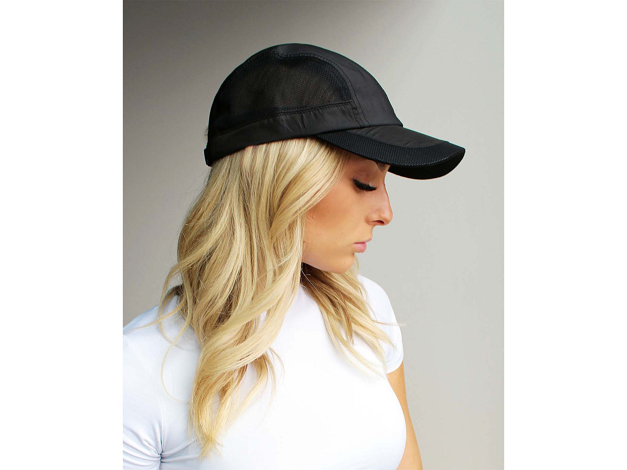 Letní kšiltovka unisex rychleschnoucí, střední, 8 černá