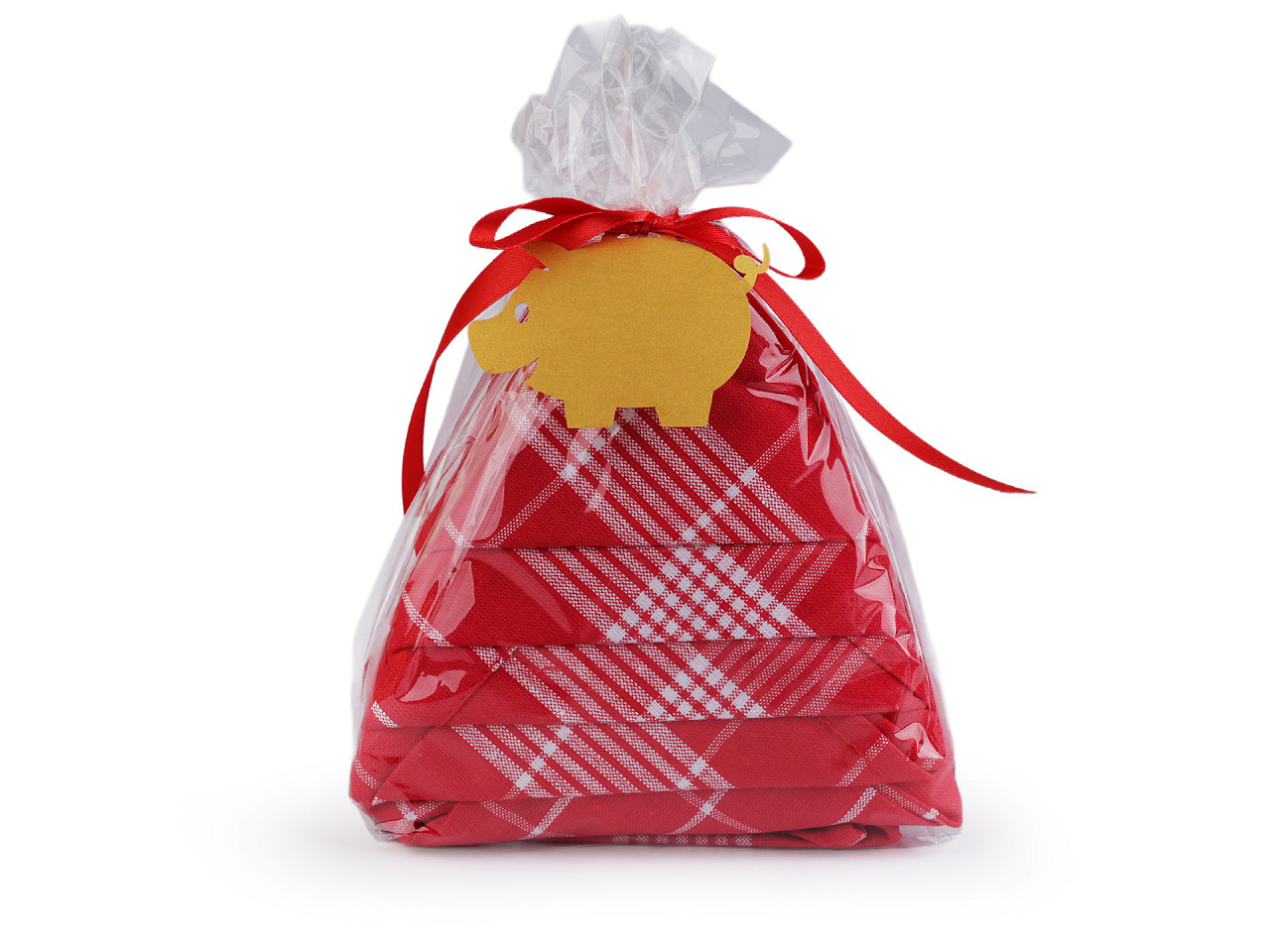 Utěrky z egyptské bavlny ve vánočním balení 50x70 cm, střední, 2 bílá modrá