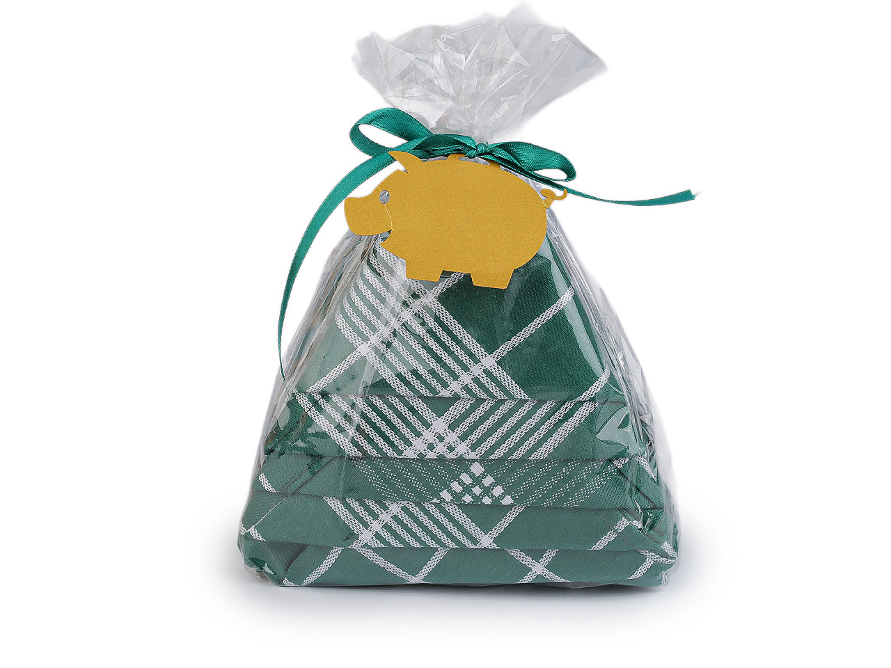 Utěrky z egyptské bavlny ve vánočním balení 50x70 cm, střední, 2 bílá modrá