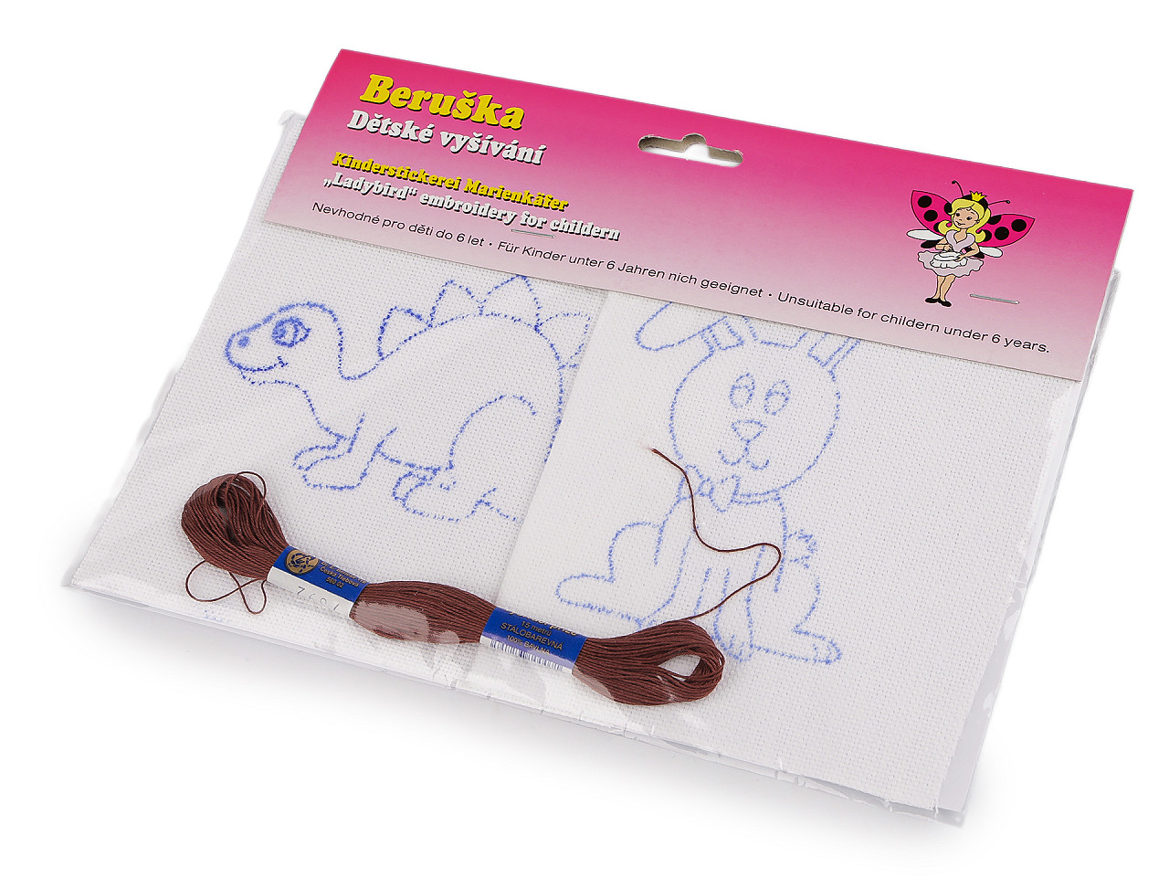 Dětské vyšívání s předtištěným motivem 2 ks, střední, 4 viz foto