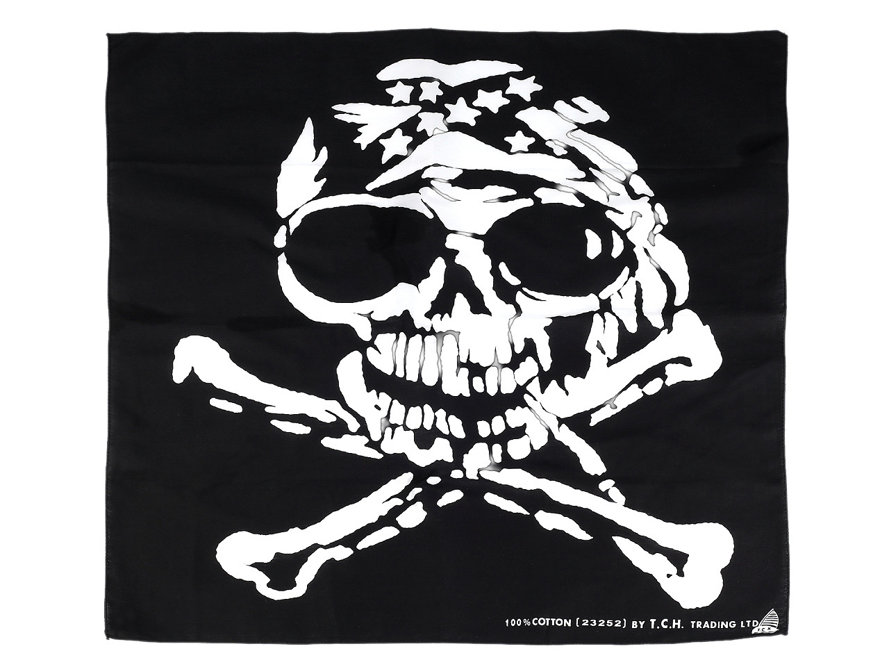 Bavlnená šatka lebka 70x70 cm