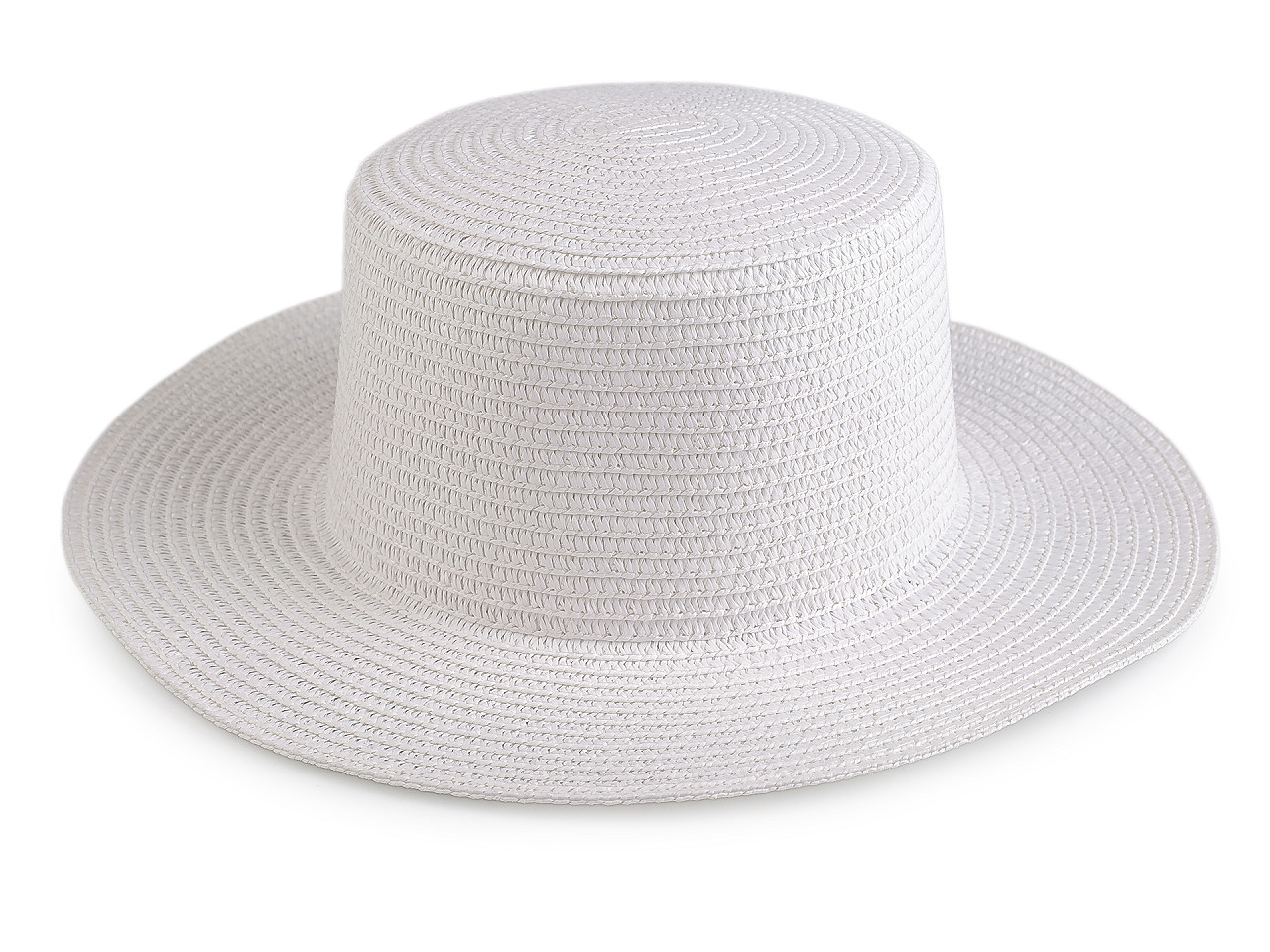 Dámský letní klobouk / slamák k dozdobení, střední, 3 černá