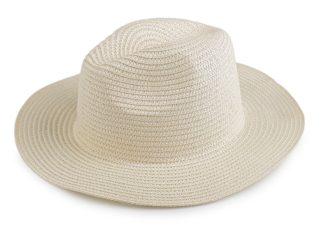 Letní klobouk / slamák unisex k dozdobení, střední, 5 černá