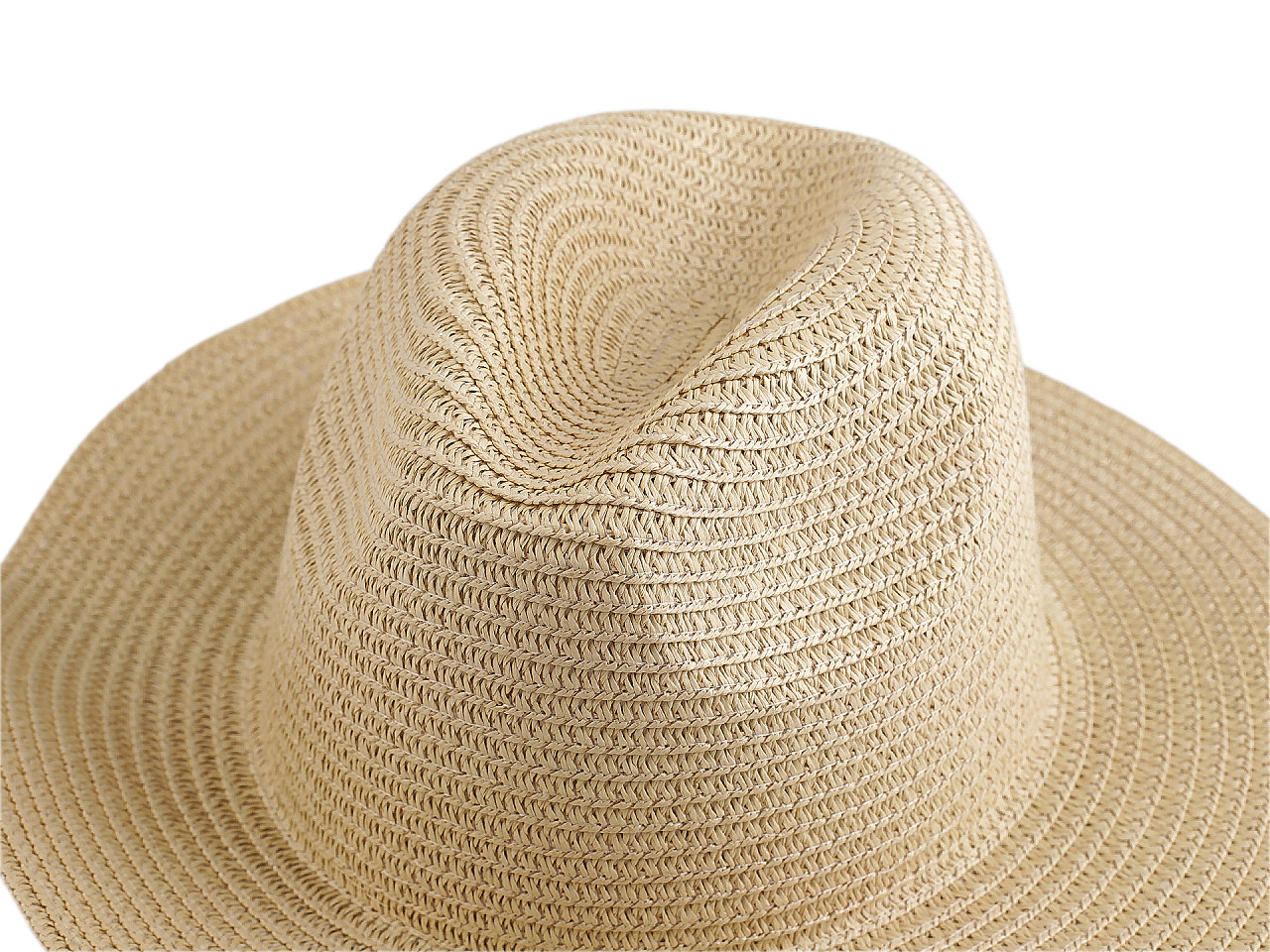 Letní klobouk / slamák unisex k dozdobení, střední, 5 černá