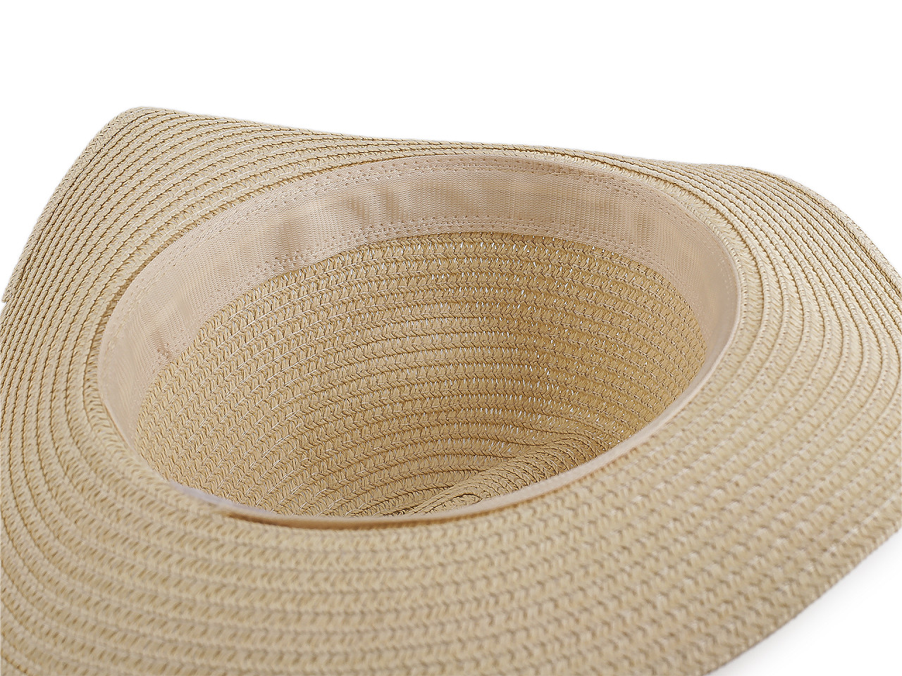 Letní klobouk / slamák unisex k dozdobení, střední, 5 černá