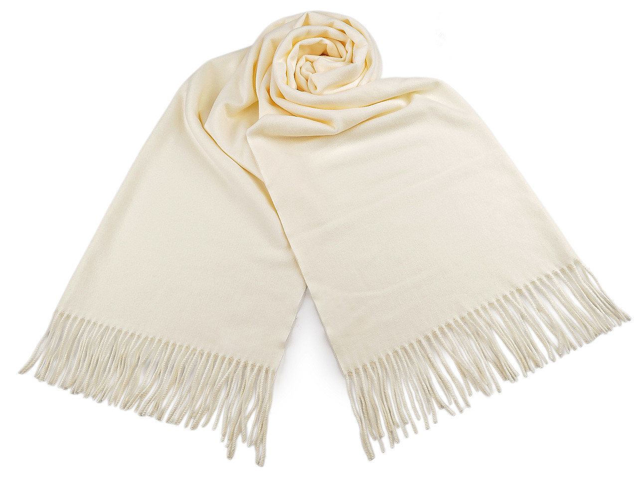 Šátek / šála typu pashmina s třásněmi 70x185 cm, střední, 11 šedá