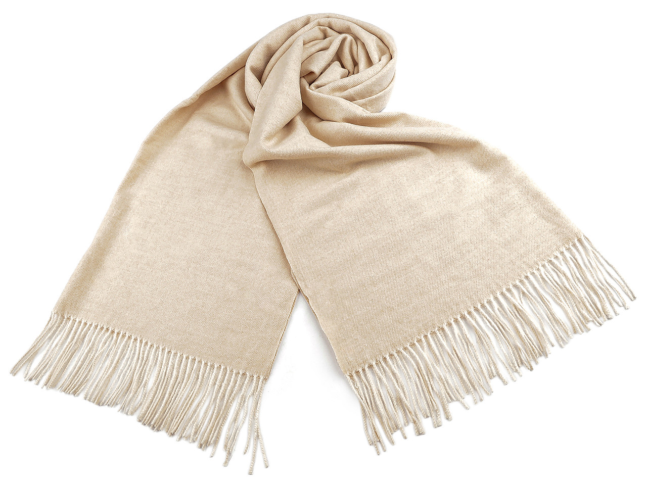 Šátek / šála typu pashmina s třásněmi 70x185 cm, střední, 11 šedá