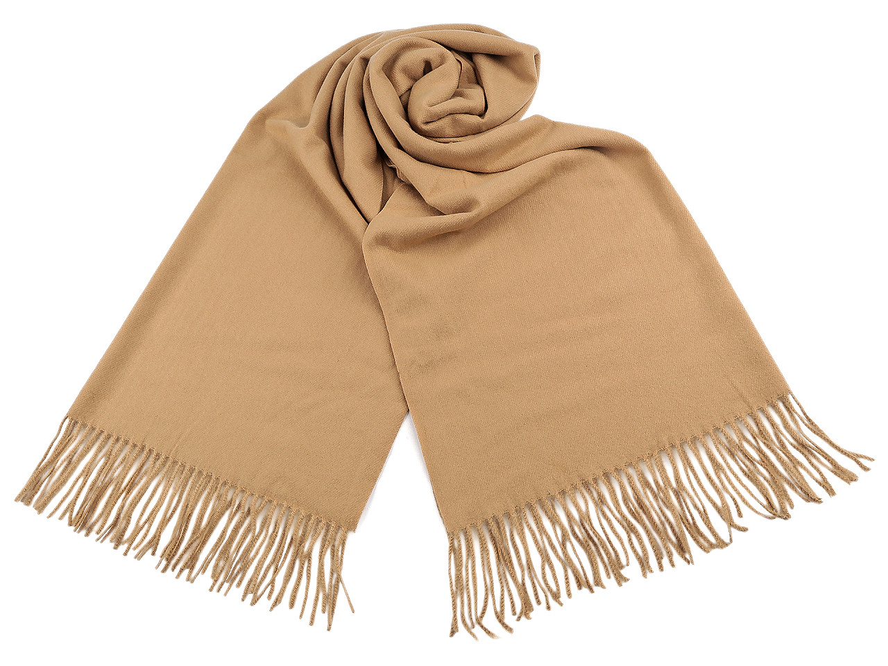 Šátek / šála typu pashmina s třásněmi 70x185 cm, střední, 11 šedá