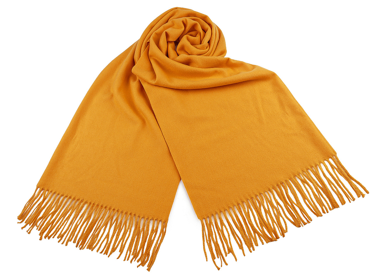 Šátek / šála typu pashmina s třásněmi 70x185 cm, střední, 11 šedá