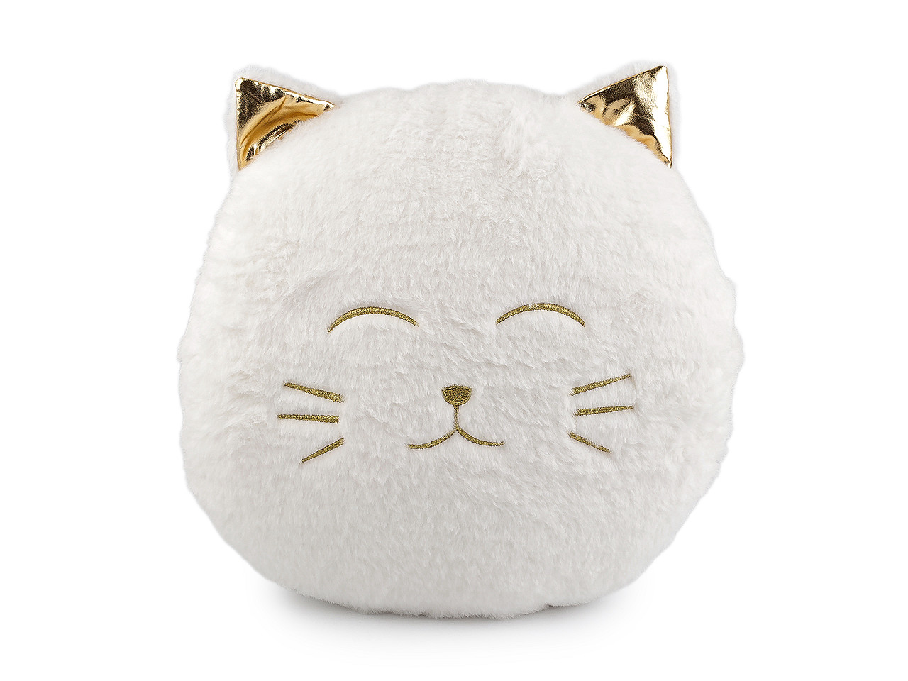 Dekoračný vankúš plyšový mačka Ø35 cm