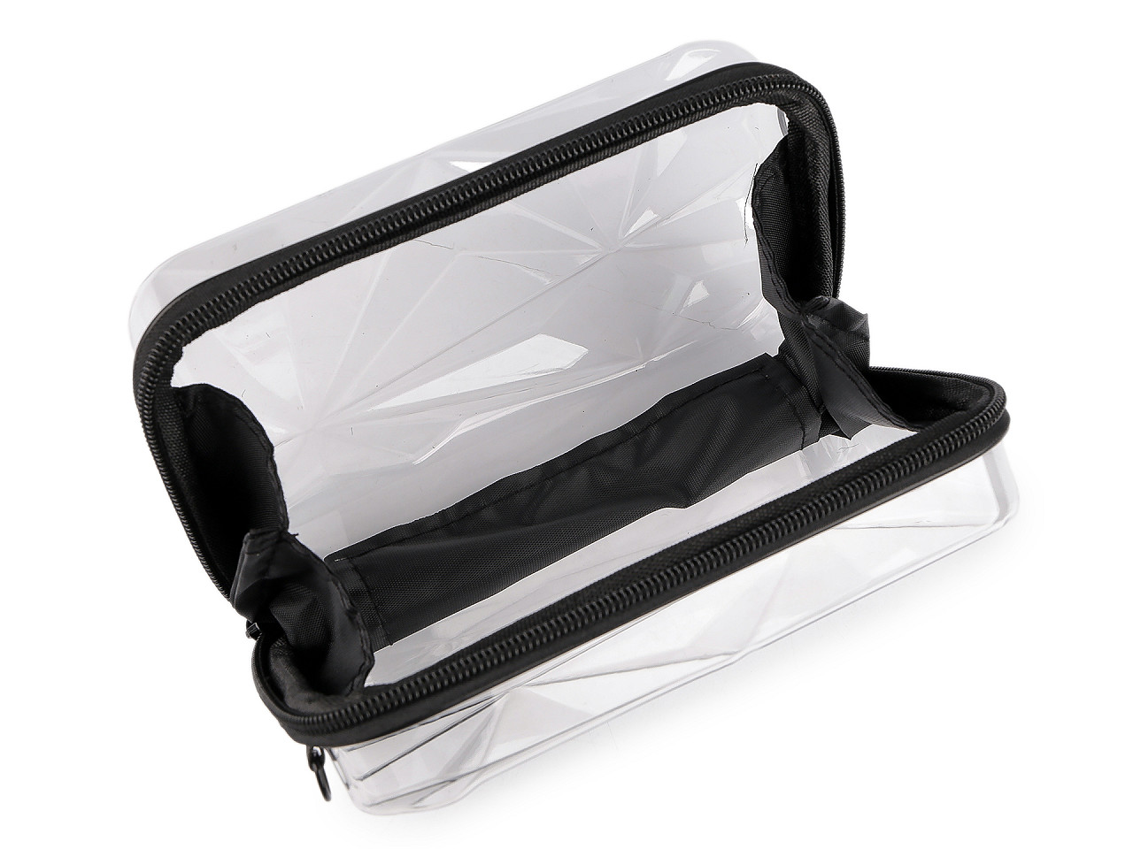 Transparentní skořepinová kabelka / pouzdro crossbody 18x11 cm, střední, 3 fialovorůž ost.