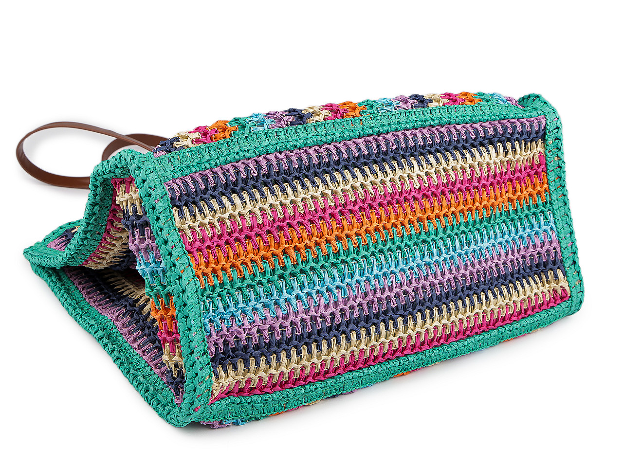 Letní taška 40x28 cm, velké, 1 tyrkys sv.