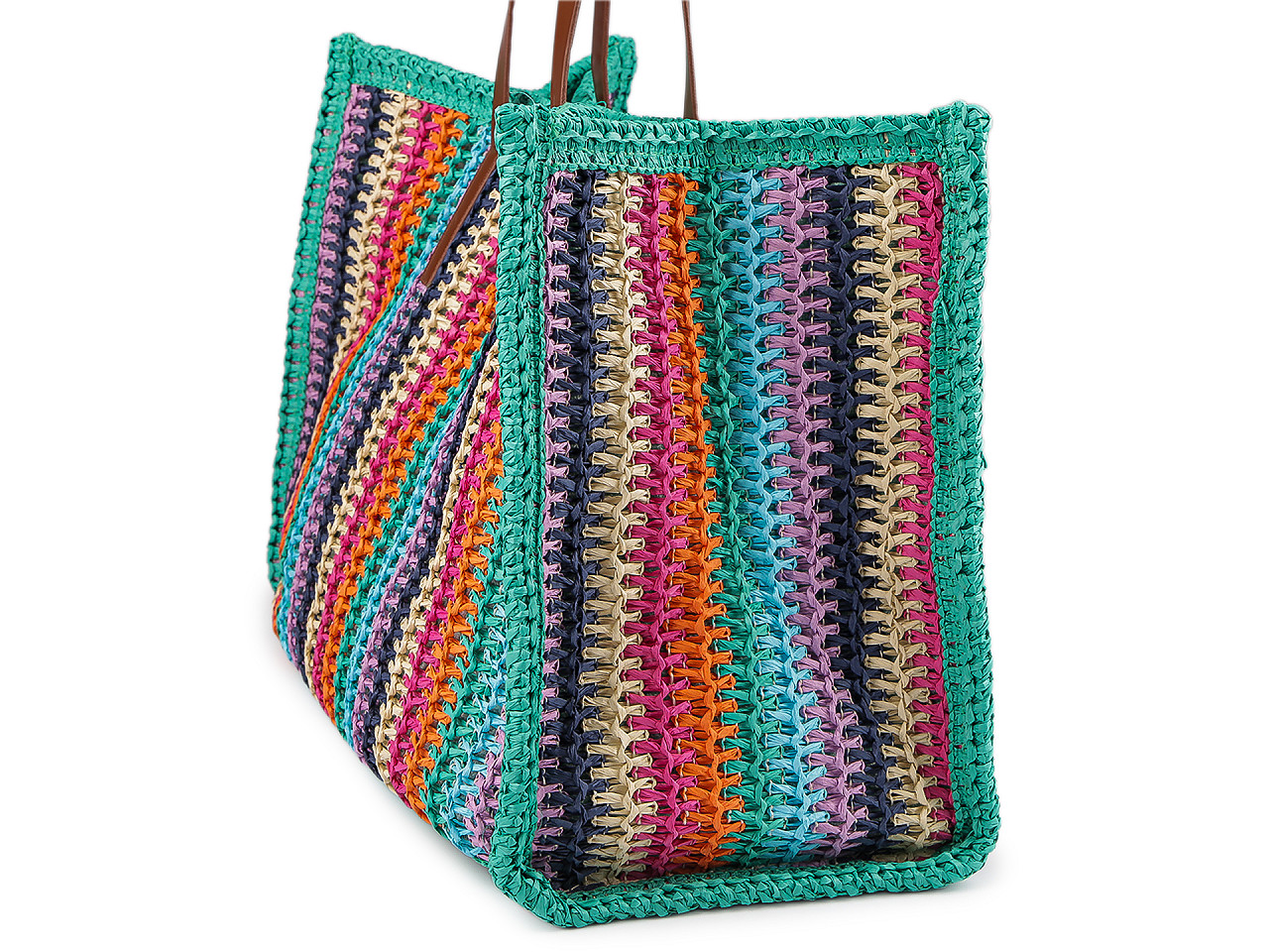 Letní taška 40x28 cm, velké, 1 tyrkys sv.