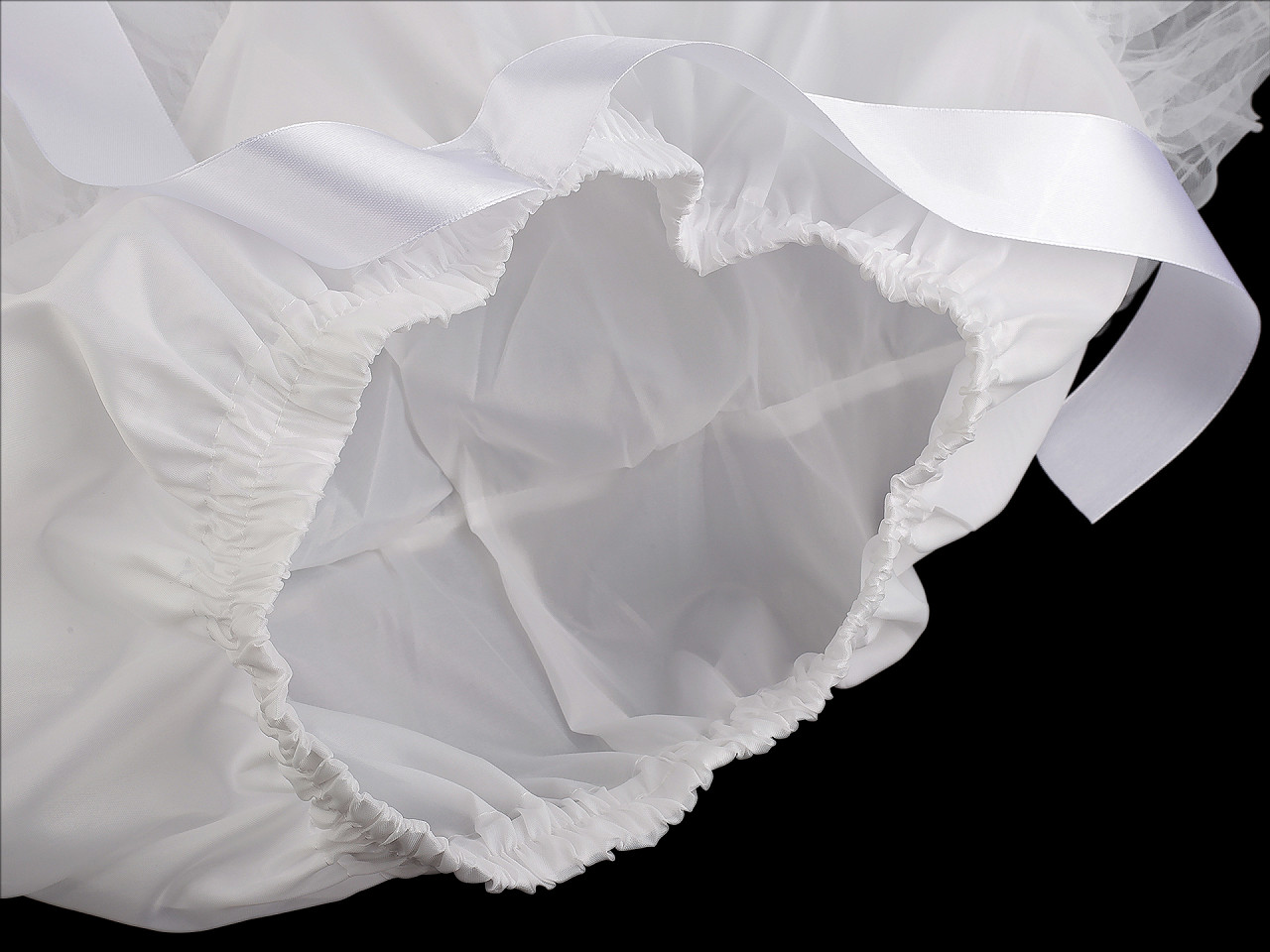 Spodnička s volánkem pod šaty / sukně, střední, 3 černá