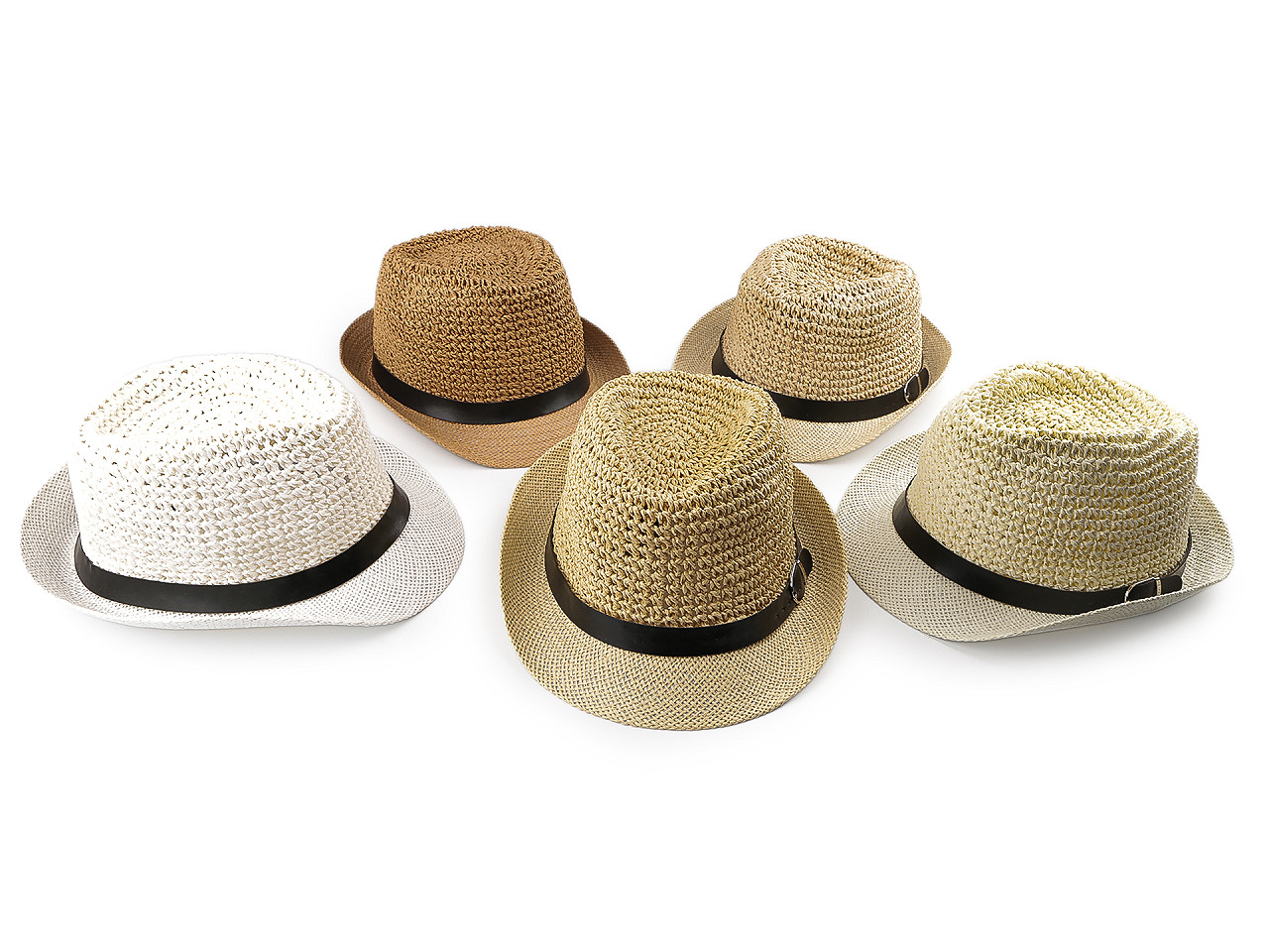 Letní klobouk / slamák unisex, velké, 1 bílá přírodní