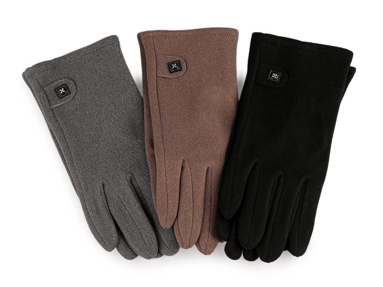 Rukavice přechodní dotykové unisex, malé, 2 šedá