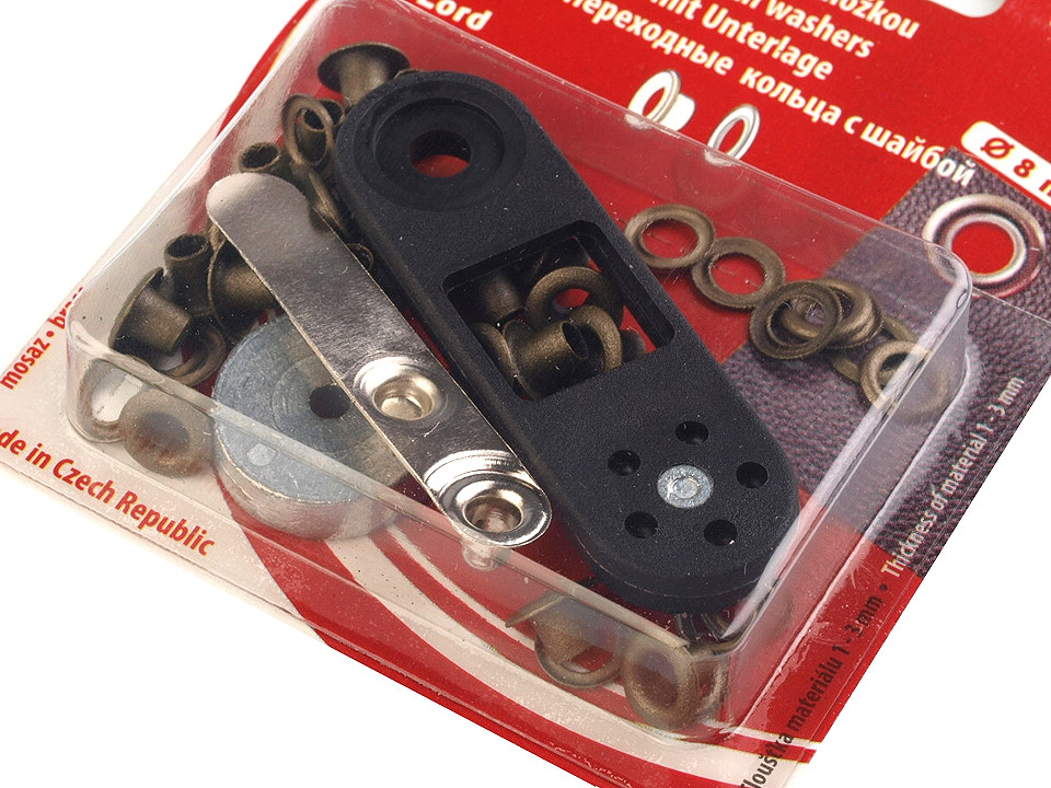 Průchodky s podložkou vnitřní Ø4 mm / vnější Ø8 mm, velké, 1 barva nikl