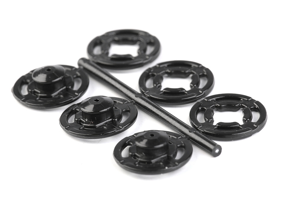 Plastové patentky / stiskací knoflíky Ø7-15 mm, malé, 10 (15 mm) transparent