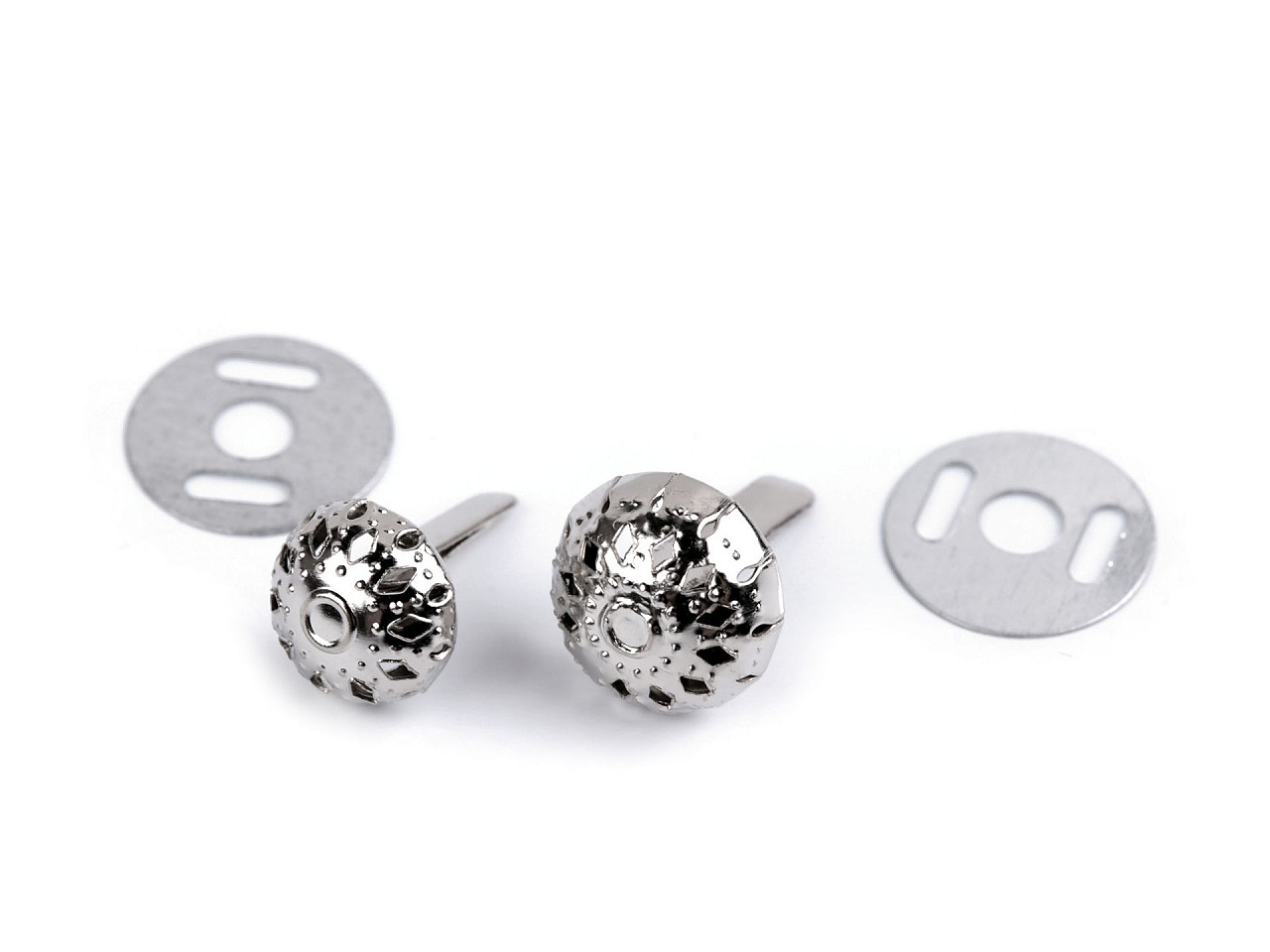 Dvojnôžkový klinec / kovové nožičky na kabelky filigrán Ø10 mm; 12 mm