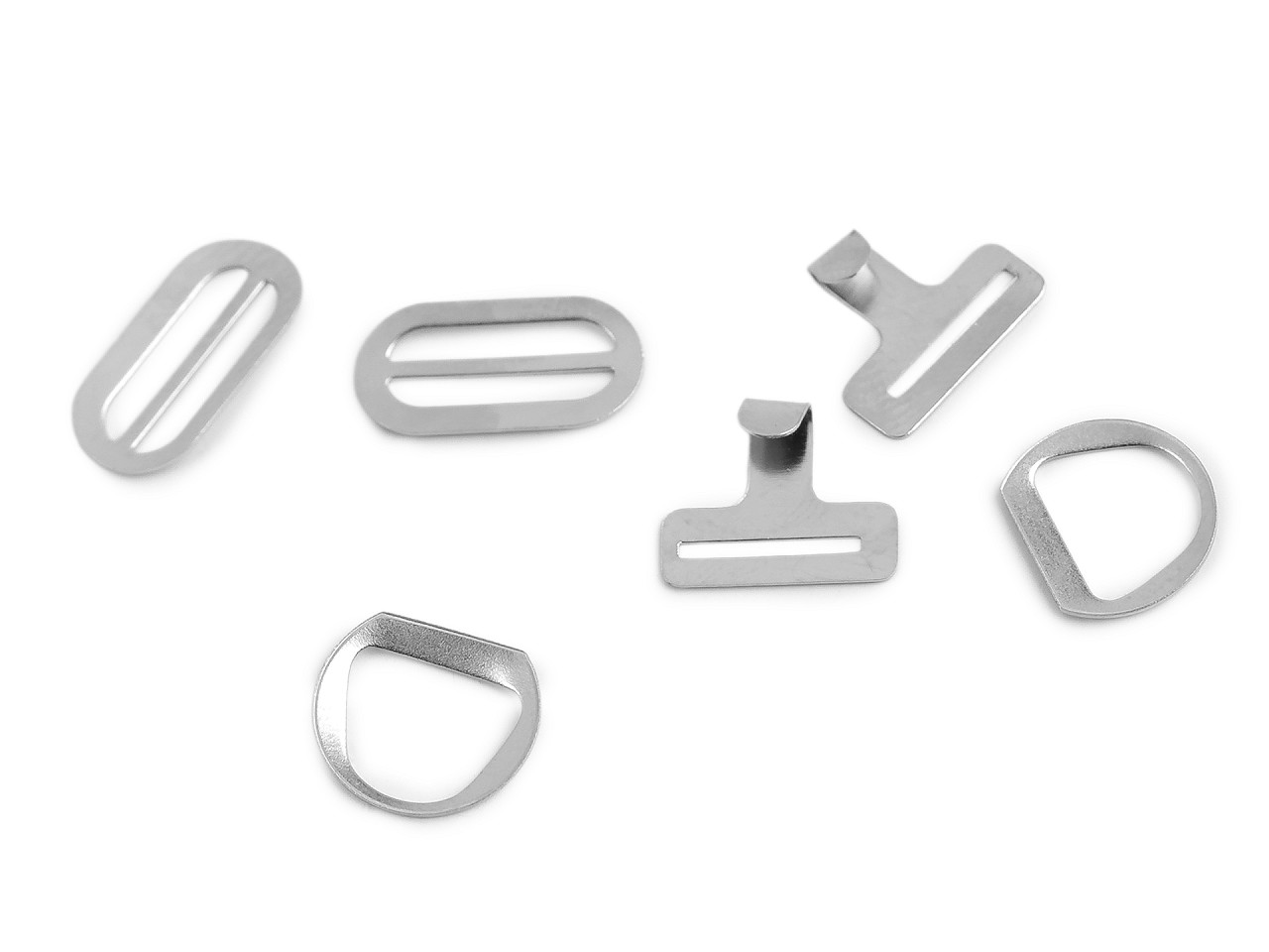 Zapínání na motýlky, střední, barva nikl