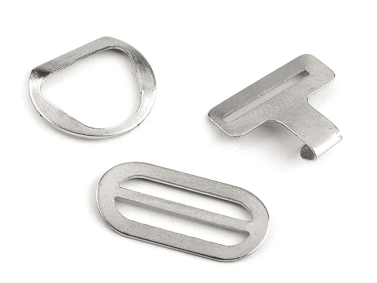 Zapínání na motýlka ocelové, sada 3 páry, malé, barva nikl