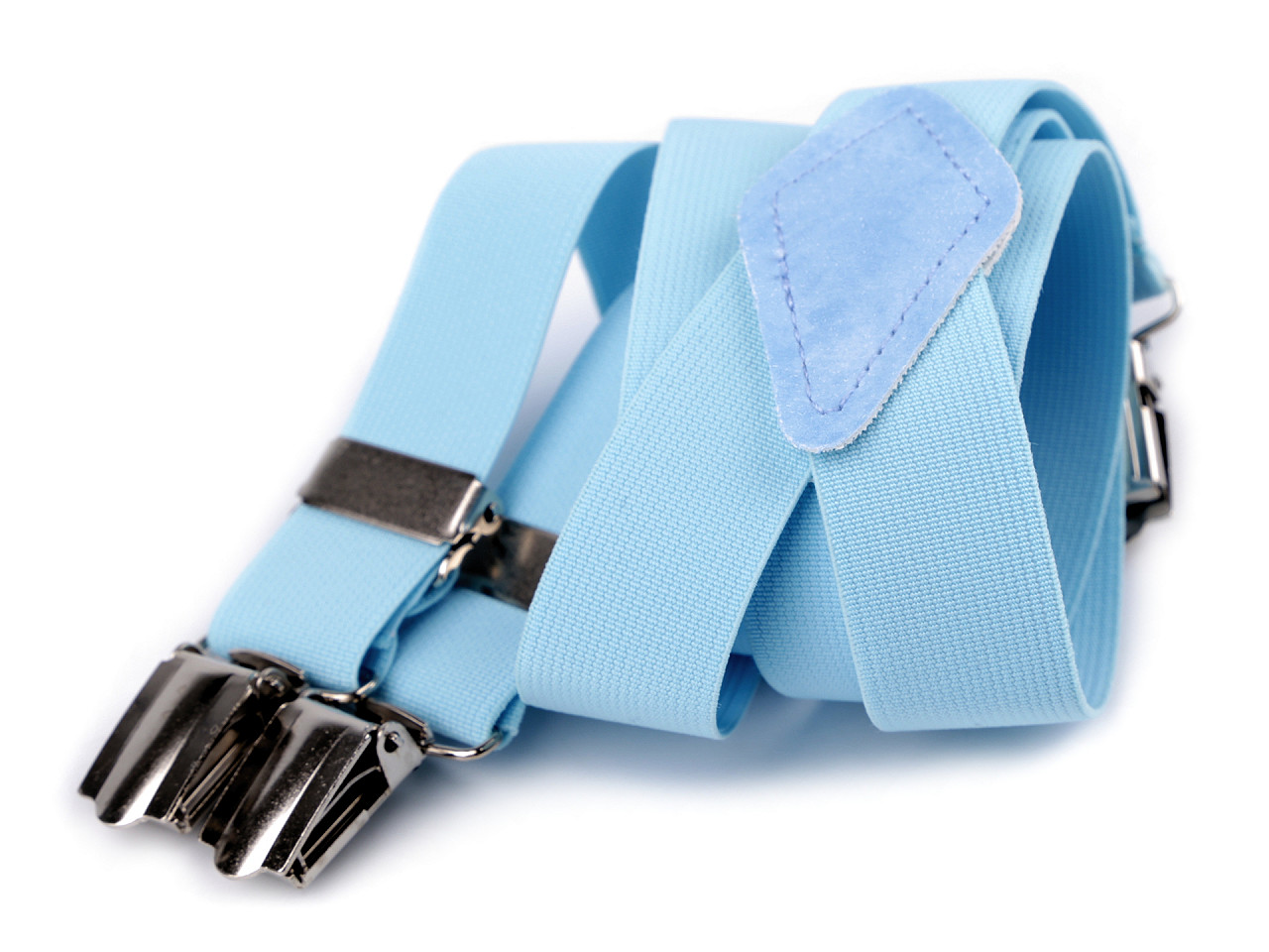 Children Trouser Bracers / Suspenders Y-back, one-colour, light blue, 1 pc