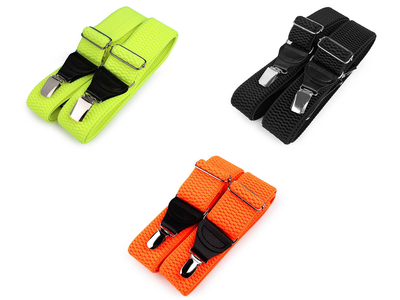 Šle šíře 4 cm délka 120 cm neon, velké, 2 černá