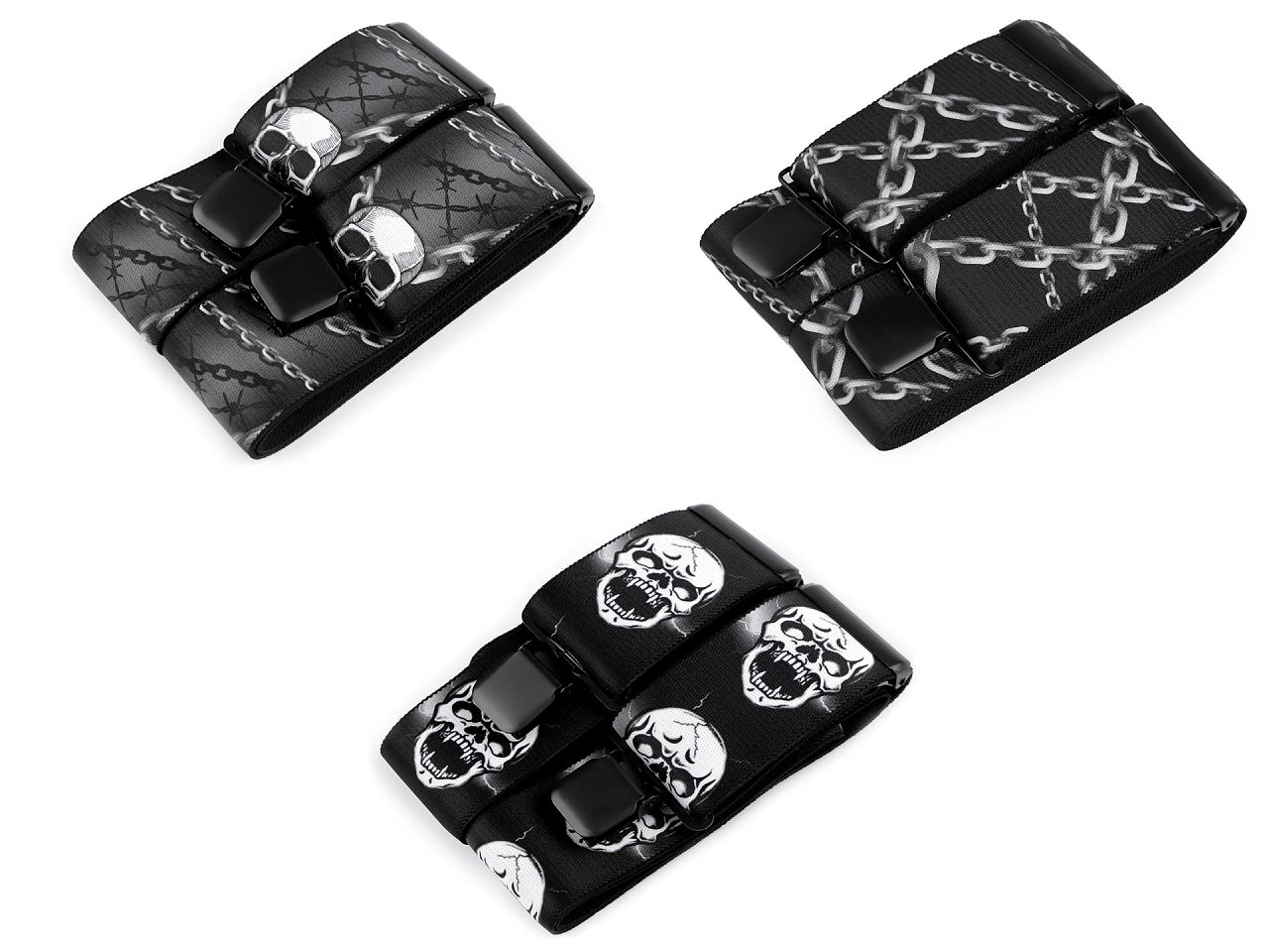 Šle motorkářské šíře 5 cm délka 120 cm, velké, 4 (603) černá