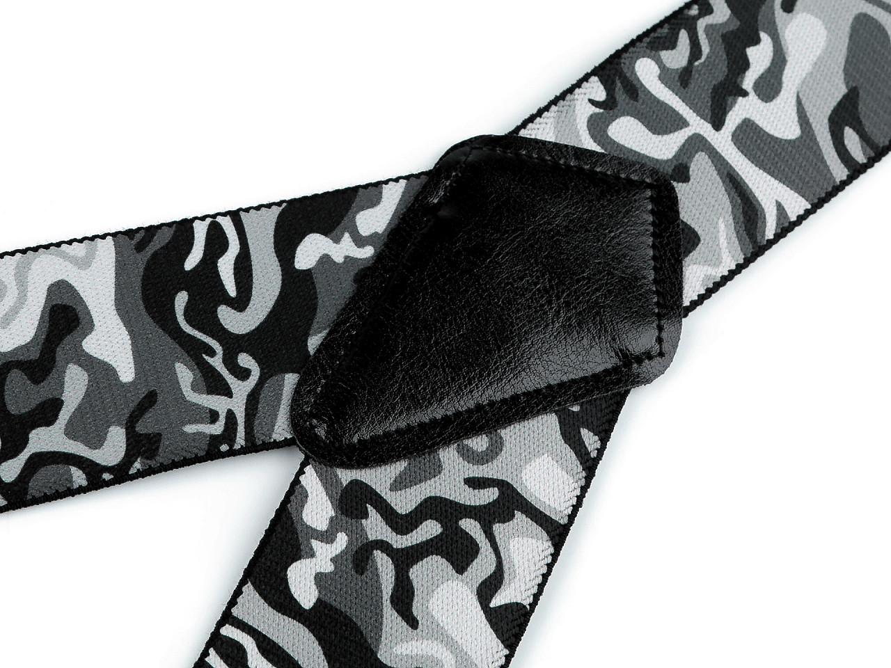 Suspenders camouflage width 5 cm length 120 cm, gray, 1 pc