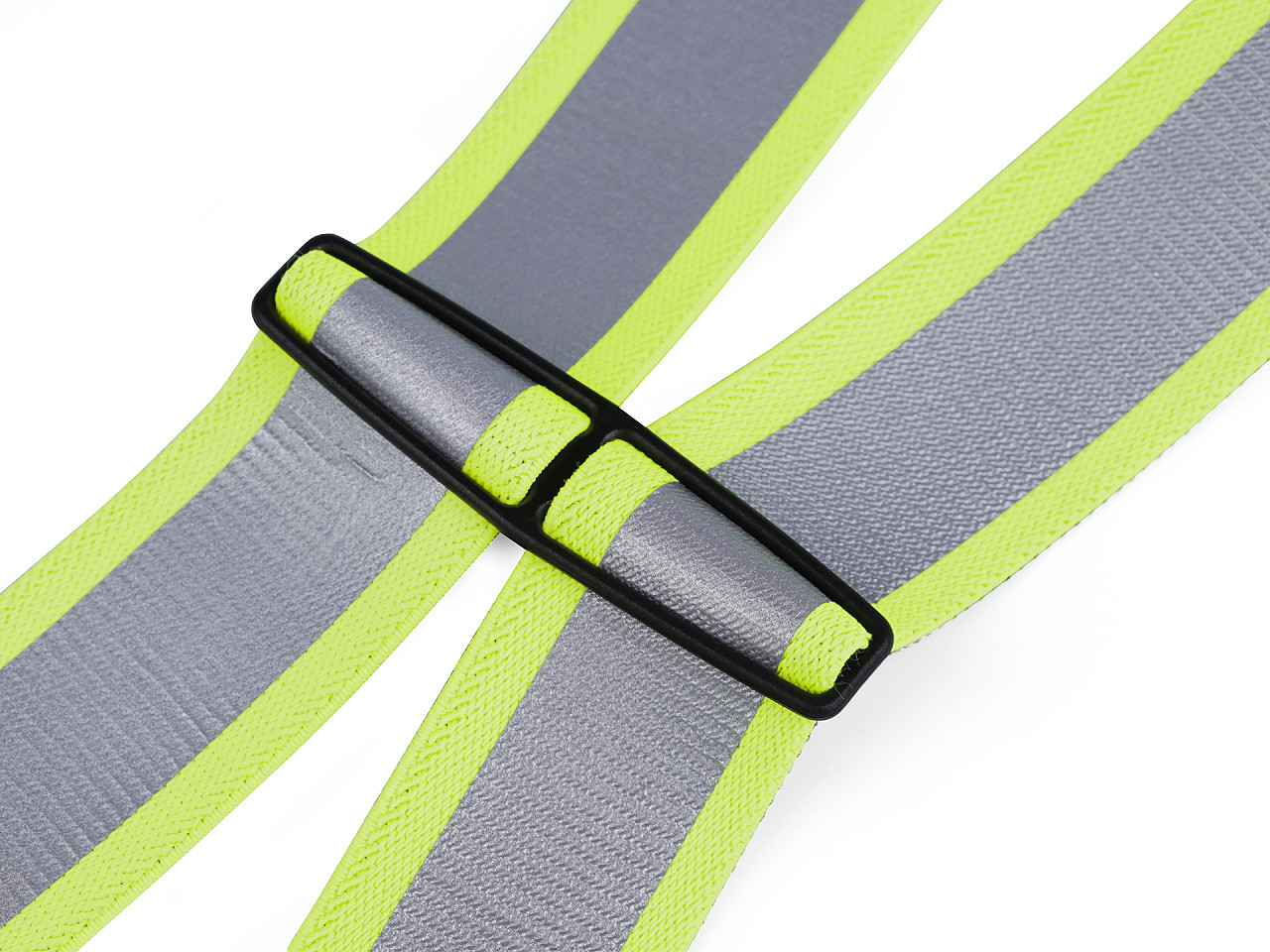 Suspenders reflective massive width 4 cm length 120 cm, yellow, 1 pc