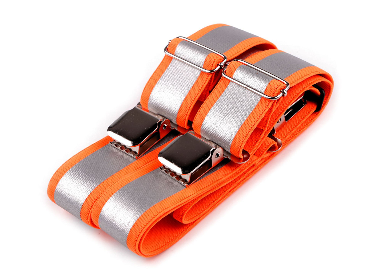 Bretele reflectorizante masive, lățime 4 cm, lungime 120 cm, reflectorizante portocalii, 1 buc.