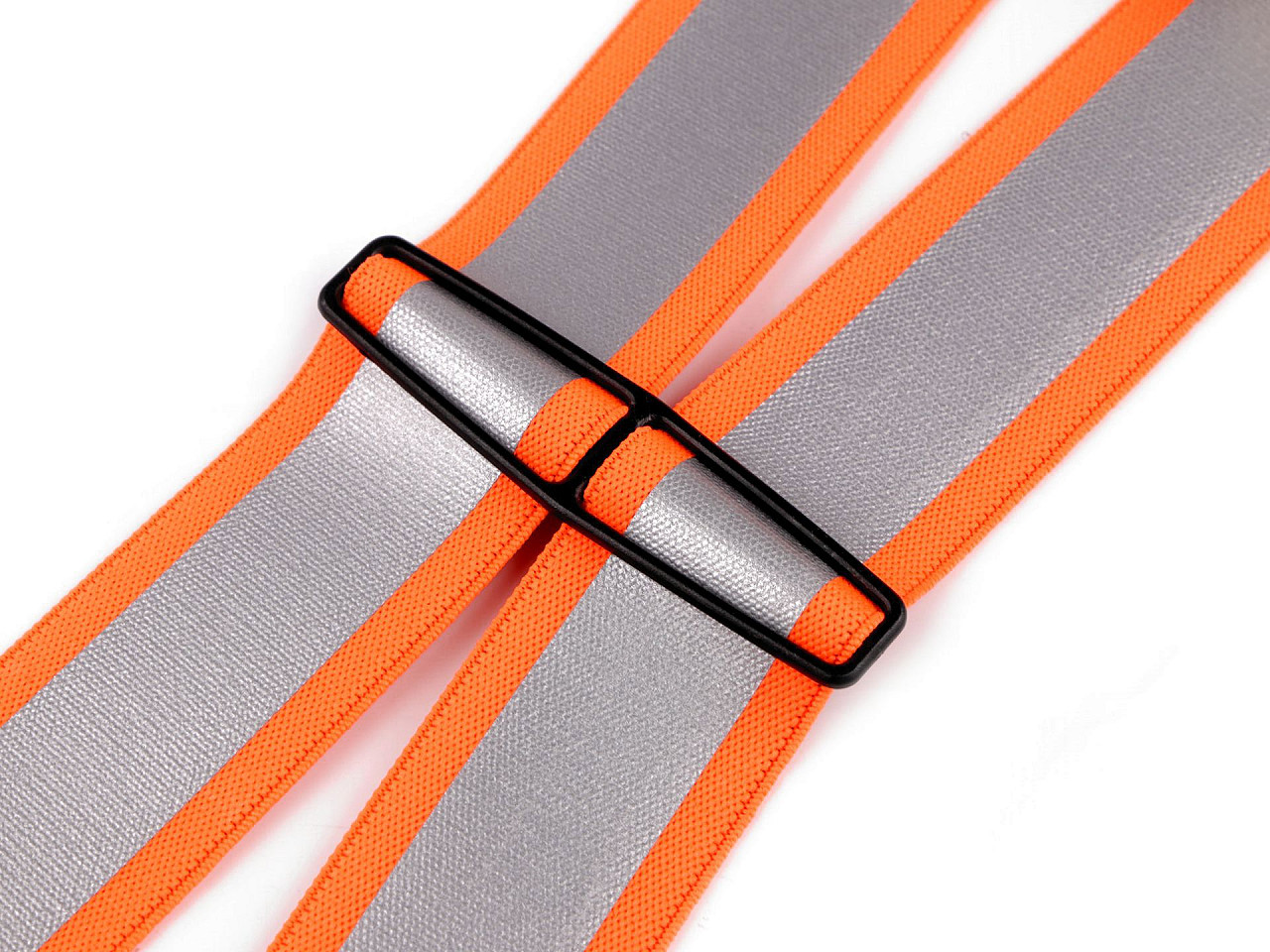 Hosenträger reflektierend massiv Breite 4 cm Länge 120 cm, orange reflektierend, 1 Stk