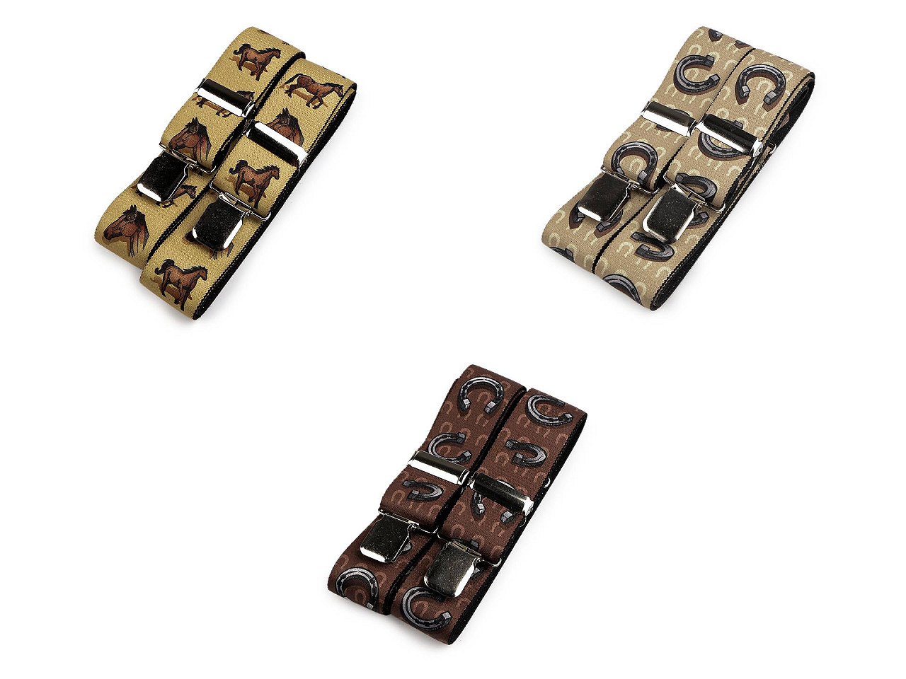 Šle koně, podkovy šíře 4 cm délka 120 cm, střední, 2 béžová podkova