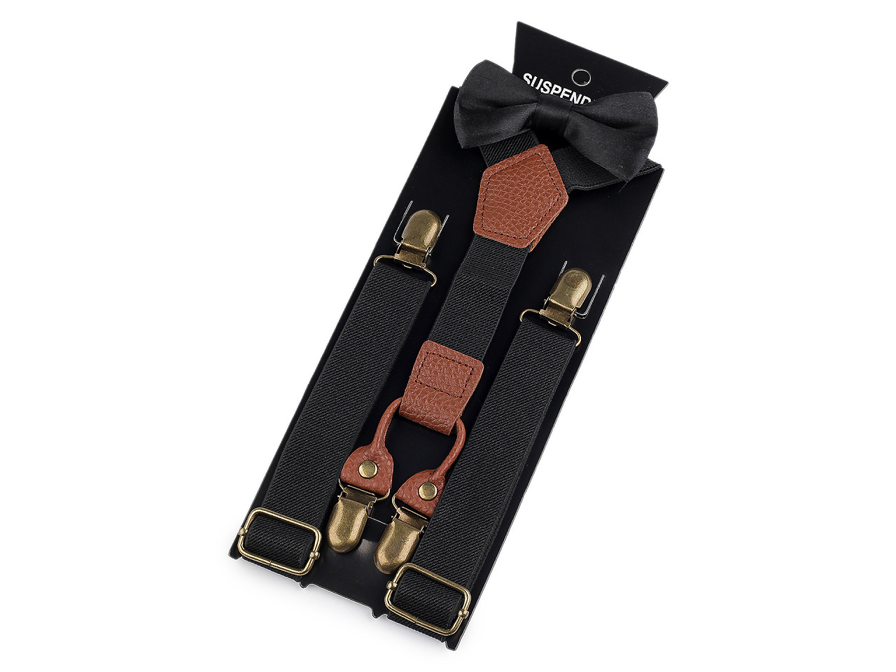 Dětská sada šle a motýlek, velké, 3 zelená