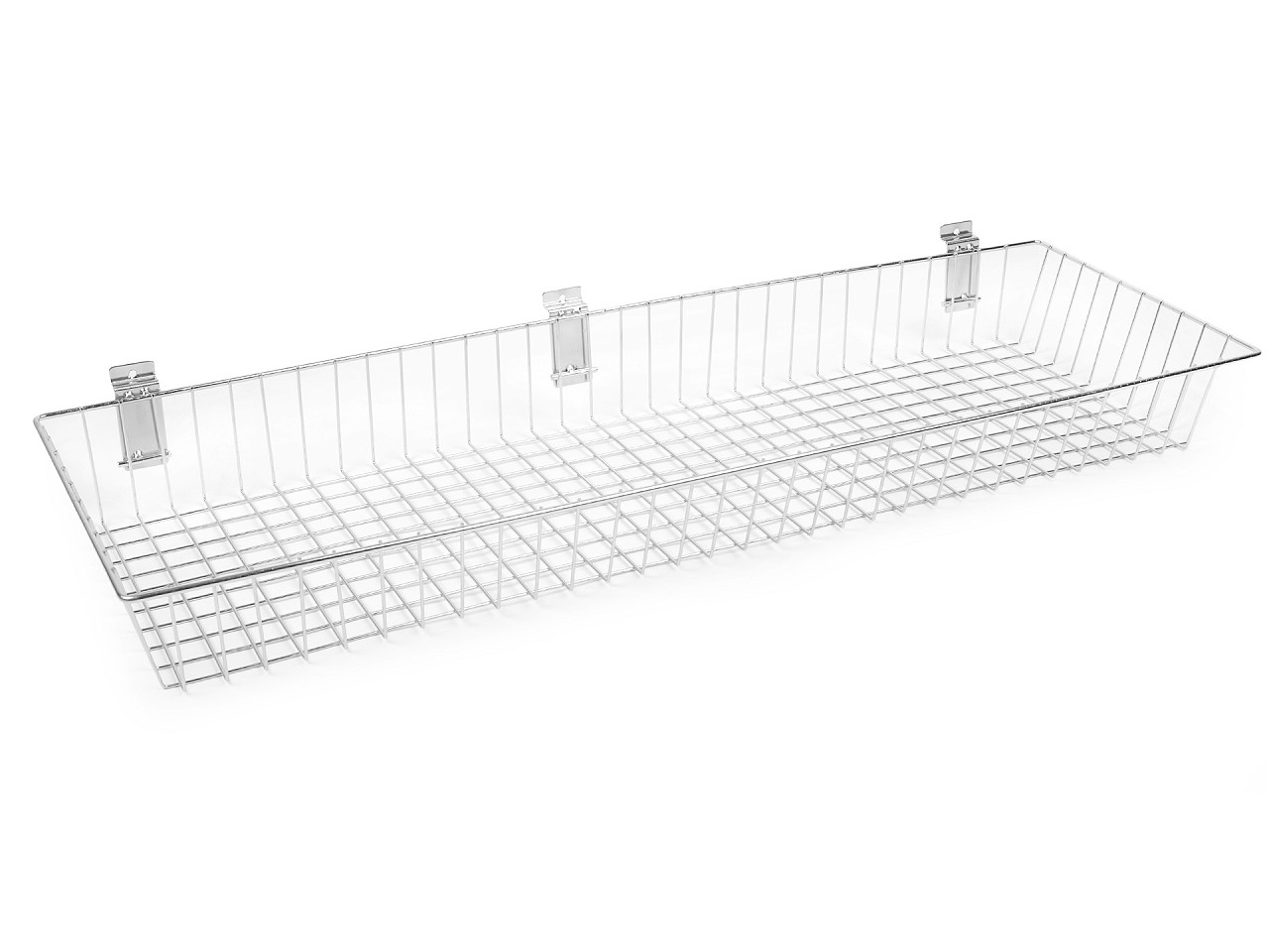 Košík kovový k zavěšení, střední, platina