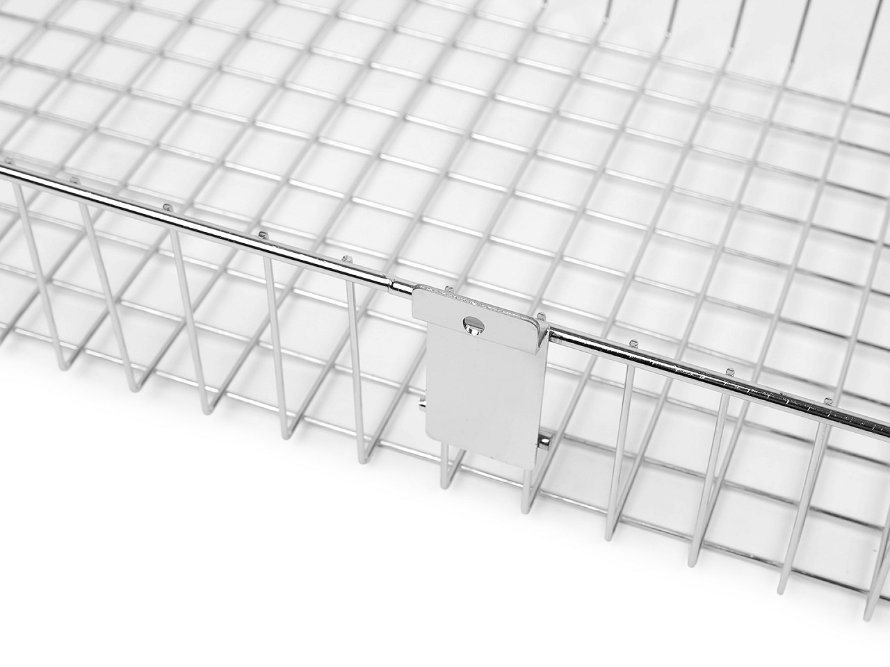 Košík kovový k zavěšení, střední, platina