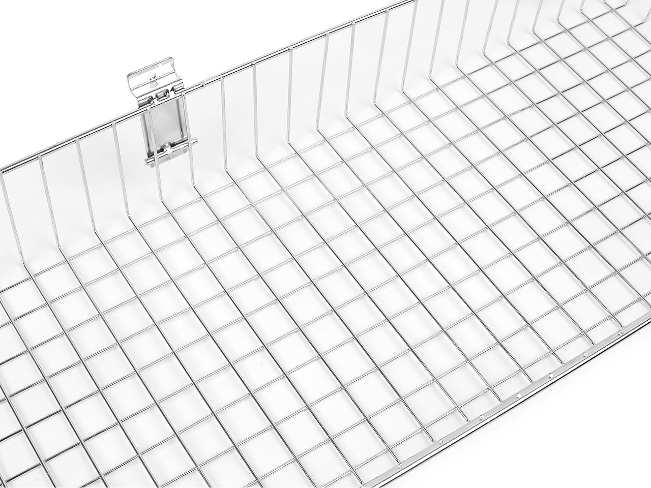 Košík kovový k zavěšení, střední, platina