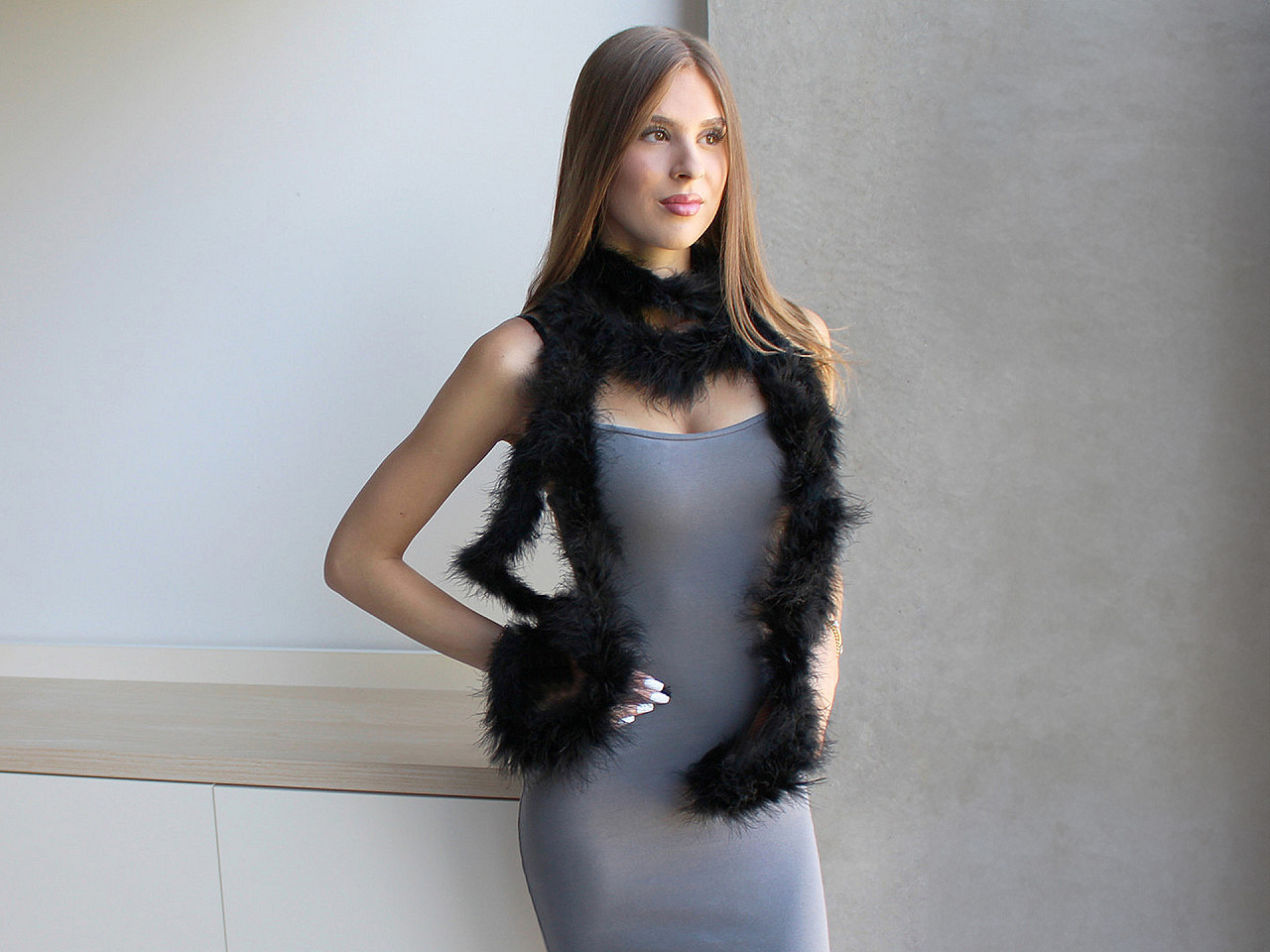 Boa - labutěnka 25g délka 2m, střední, 3 šedá nejsvětlejší