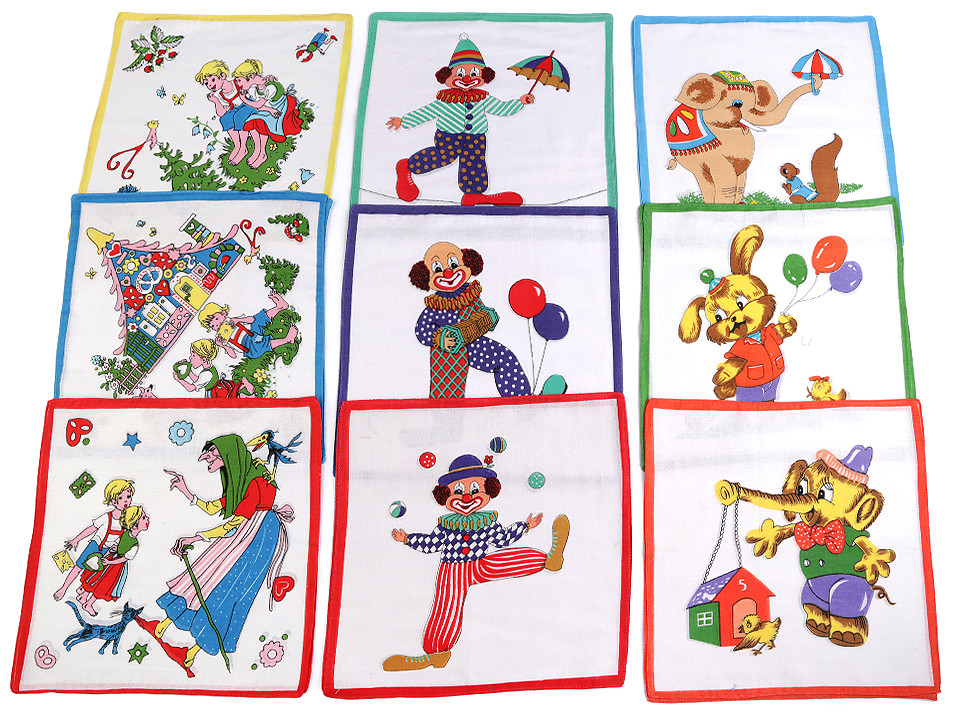 Kinder-Taschentücher, Mischung aus zufälligen Varianten, 1 Beutel