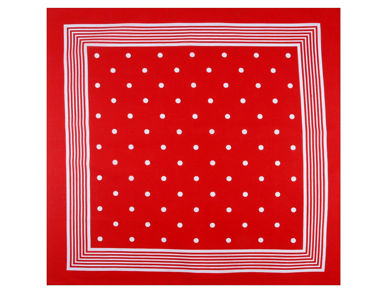 Baumwolltuch mit Punkten 70x70 cm, rot, 1 Stk.