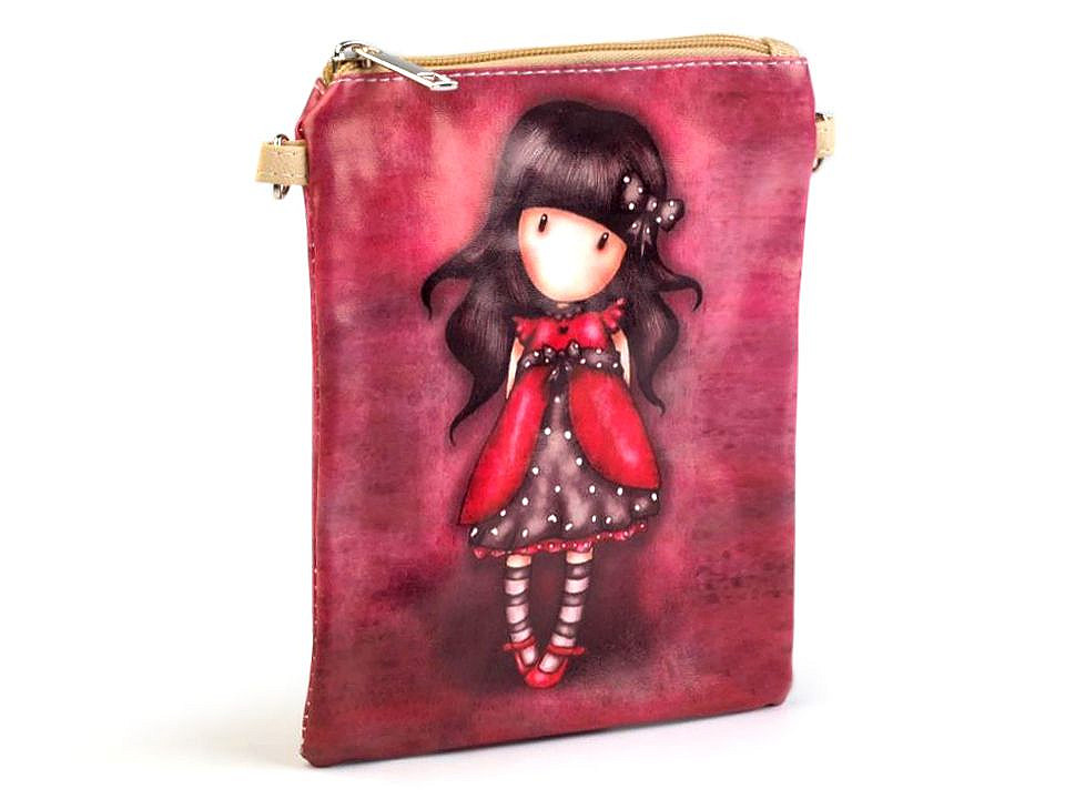 Mädchenhandtasche 15x18,5 cm mit Aufdruck, Zyklamen, 1 Stk.