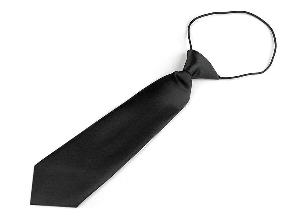 Cravată pentru copii 7x27 cm, neagră, 1 buc