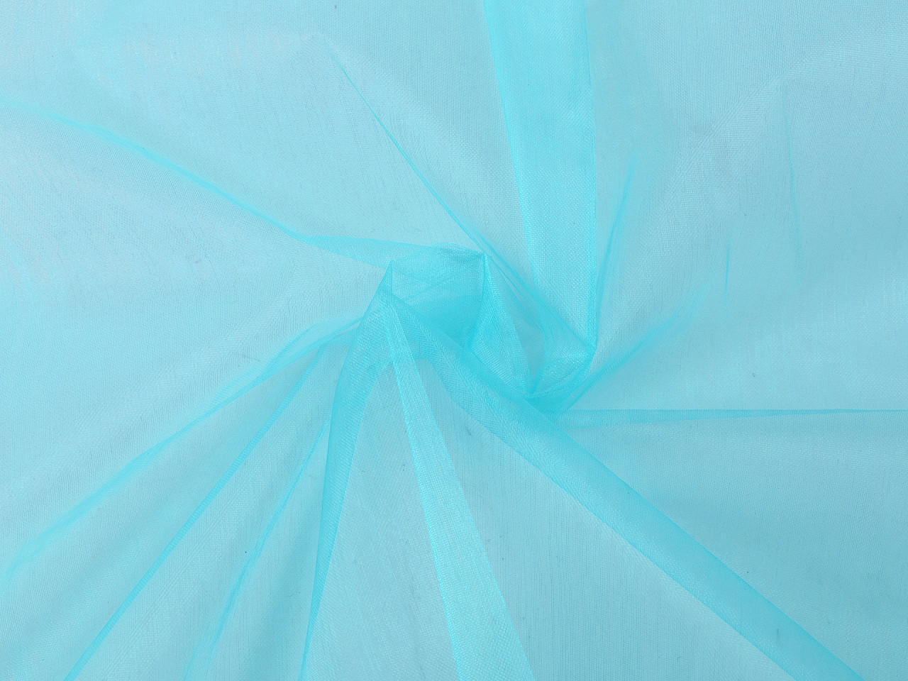 Organza stiff decorative, turquoise, 1 m