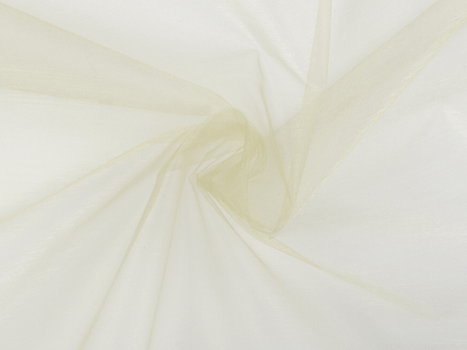 Organza stiff decorative, cream lightest, 1 m