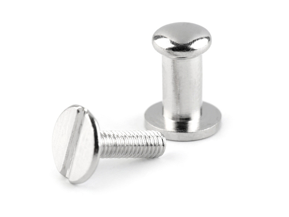 Schraubbarer Sattlerniet Ø6 mm x 14 mm, Nickel, 50 Paar